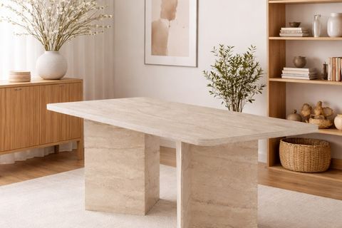 AVİSTA MASA, TRAVERTER, 180X90