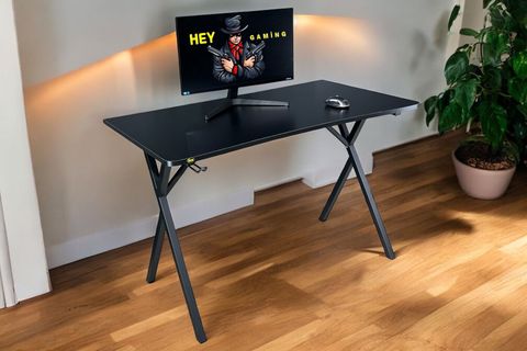 HEY GAMİNG PROFESYONEL OYUNCU MASASI, SİYAH, 120 CM