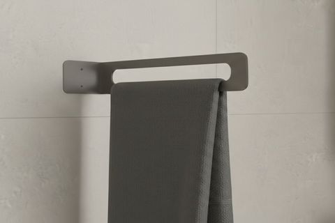 GALVANİZ METAL MODERN HAVLULUK, CAM GRİ, 2510 CM
