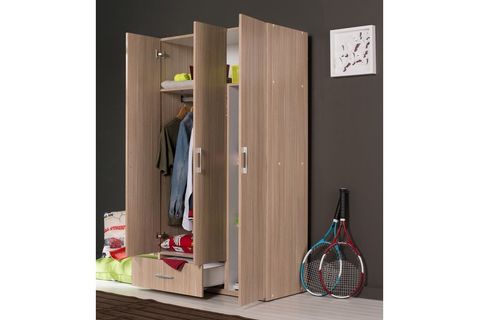ADORE MAX 3 KAPILI TEK ÇEKMECELİ GARDIROP - İTALYAN MEŞE