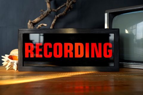STÜDYO DEKORATİF IŞIKLI PANO, RECORDİNG, SİYAH