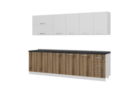 MİNAR ATLANTİS 285 CM MUTFAK DOLABI BEYAZ DORE 285-D1
