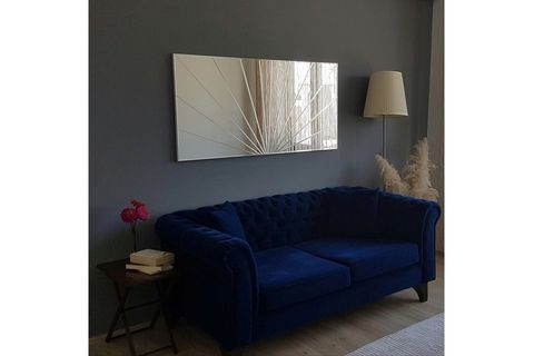 NEOSTİLL-DEKORATİF GÜNEŞ DESENLİ DUVAR SALON KONSOL AYNA A307-Y