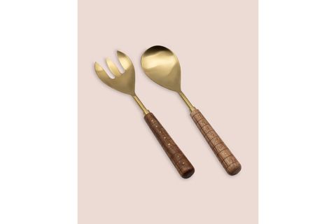 THE MİA WOOD SALATA SERVİS TAKIMI 2 PARÇA