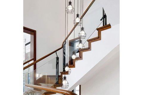 ENDER ENDÜSTRİYEL YEDİLİ SİYAH KAFES AVİZE