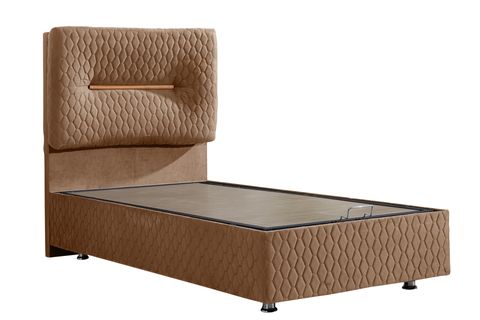 ASTRA BAZA BAŞLIK VE REAL PEDLİ YATAK SETİ, KAHVERENGİ, 100X200