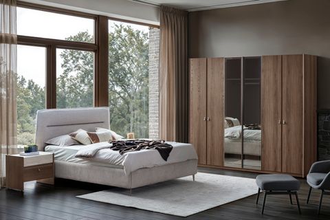 MADERA YATAK ODASI TAKIMI, AHŞAP KAPAKLI