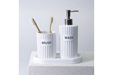 GROOVED BANYO SETİ, BEYAZ