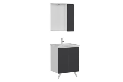 NİKA BANYO DOLABI 65CM AY2K 1K1A ETJ BEYAZ ANTRASİT