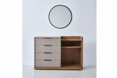 RENATA MODERN 2 RAFLI ŞİFONYER, MEŞE VİZON, 4 ÇEKMECELİ