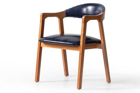 NAPOLYON AHŞAP SANDALYE, LACİVERT CEVİZ