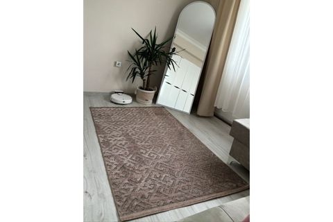 BONİTO DOKUMA KAYMAZ TABANLI KİLİM, VİZON, 100X300