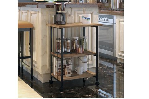 DEHALİMİTED TEKERLEKLİ MUTFAK BANGOSU, FRENLİ, 3 KATLI