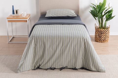 LUNA COZY ÇİFT TARAFLI YIKANMIŞ PAMUKLU NEVRESİM SETİ, TEK KİŞİLİK, ANTRASİT