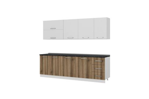 MİNAR CEMRE 255 CM MUTFAK DOLABI BEYAZ DORE 255-D2
