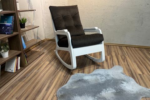 KONTES SALLANAN SANDALYE, ACI KAHVE, LAKE BEYAZ AYAK