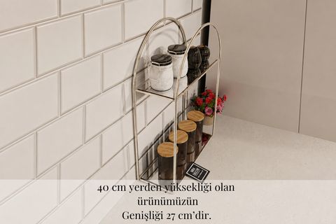 ARCO 2 KATLI METAL MASAÜSTÜ RAF, GÜMÜŞ