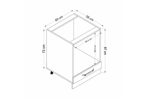 MİNAR HAZIR MUTFAK DOLABI 204, ALT DOLAP, BEYAZ