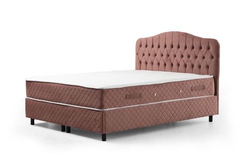 VASSİ SONATA ÇİFT KİŞİLİK BAZA+BAŞLIK+YATAK, GÜL KURUSU, 140X200