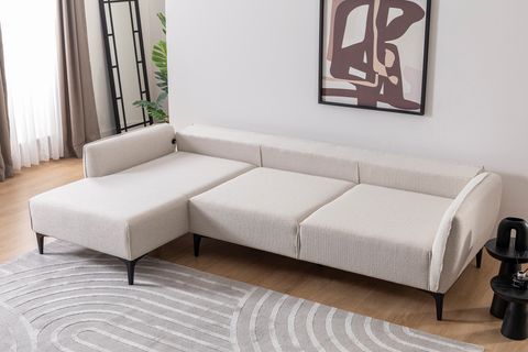 BELLİSİMO CORNER SOFA, LEFT CHAİSE, ECRU