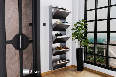 LİNEA METAL AYAKKABILIK, SİLVER, 5 KAPAKLI