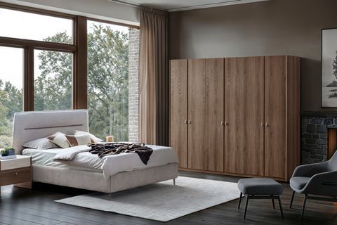 MADERA AHŞAP KAPAKLI GARDIROP, 6 KAPAKLI