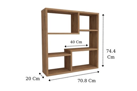 MYRA09 MODERN MUTFAK RAFI, ATLANTİK ÇAM, 5 BÖLMELİ