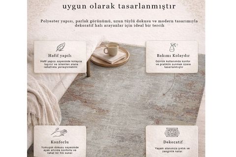 PERUS ANTİBAKTERİYEL DOKUMA HALI, TERRA 10206 160X230 CM