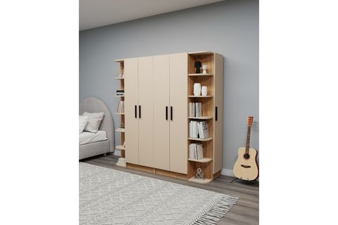 LİNDA LUSES GARDIROP, ATLANTİK ÇAM, 6 KAPAKLI