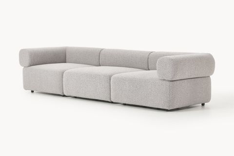 ALBA BUKLE MODÜLER ÜÇLÜ KOLTUK, GRİ