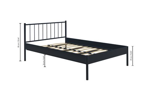 UNİMET FALEZ-S METAL KARYOLA, SİYAH, 90X190