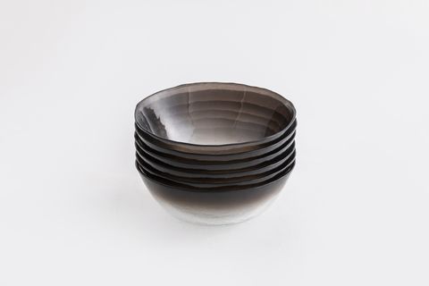 KİTCHEN ESSENTİALS ALTHEA CAM KASE 15 CM, FÜME, ALTILI SET