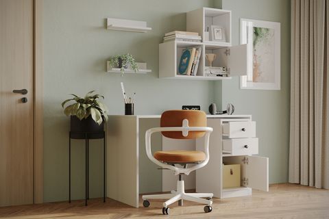 MODERN ÇALIŞMA MASASI, 2 KAPAKLI, 2 ÇEKMECELİ