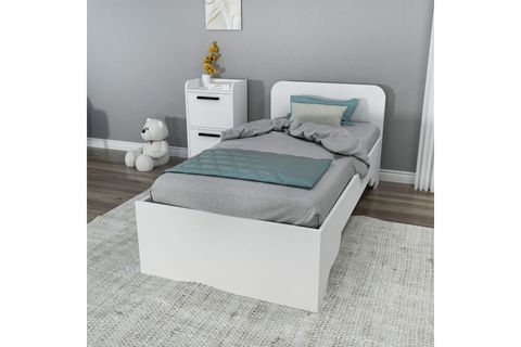 LUSES TEK KİŞİLİK GENÇ ODASI KARYOLASI, BEYAZ, 90X190