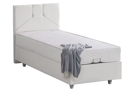 WİCK BAZA BAŞLIK VE YATAK SETİ, BEYAZ 180X200