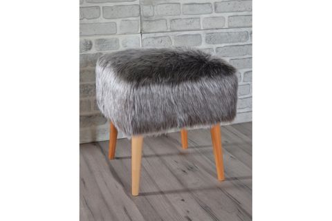PRAGA KARE PUF KAHVE PELUŞ