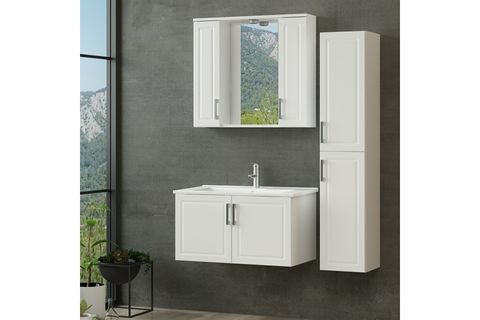 SANYA BANYO DOLABI AS2K20, BEYAZ, 100CM