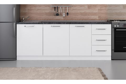 MİNAR 215 CM MUTFAK DOLABI BEYAZ 215-B2-ALT MODÜL