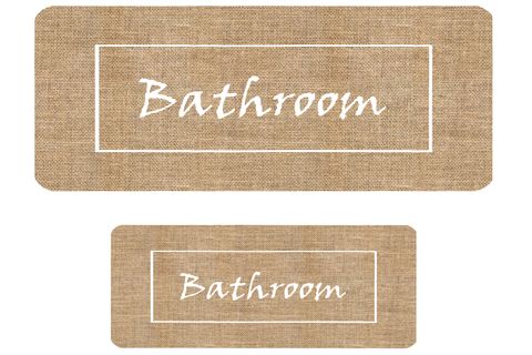 DİJİTAL BASKI, KAYMAZ TABAN İKİLİ BANYO PASPASI 100X60 + 60X50 CM  RVG5289