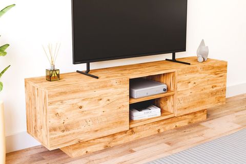 DORA ÇİFT KAPAKLI TELEVİZYON SEHPASI, ÇAM, 140 CM