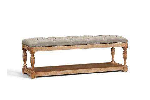 AHŞAP WAVE BENCH, GRİ, CEVİZ AYAK