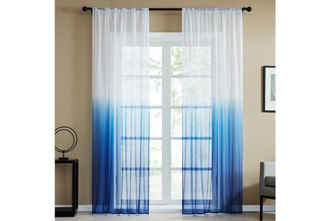 BELLE COSE DEGRADE RENK GEÇİŞLİ MAVİ TÜL PERDE 300X260