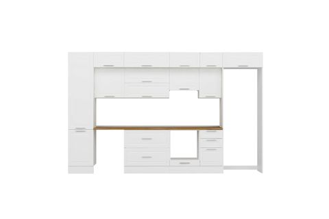 ALVİNKA 385X240 CM KLASİK MEBRAN MUTFAK DOLABI, MBB E90B50S45 1 MEBRAN BEYAZ SUNTALAM