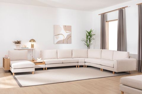 MERLİN KENDİ SETİNİ YARAT, KREM ŞÖNİL, NATUREL AYAK, SHOWROOMDAN KUMAŞ DEĞİŞİMLİ