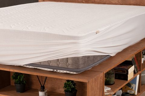 DECOVILLA KAPİTONE FITTED SIVI GEÇİRMEZ YATAK KORUYUCU ALEZ, BEYAZ, 120X200