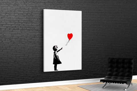 TABLO360 BANKSY KIRMIZI BALON KANVAS TABLO 105X70