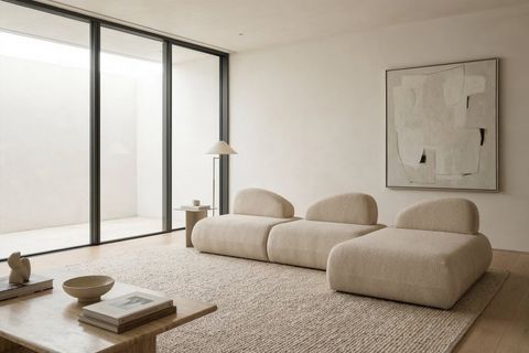 LİVA KÖŞE KOLTUK, XL SEHPALI, KREM