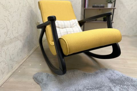 ASEDİA EKOL SALLANAN SANDALYE, SARI, SİYAH AYAK