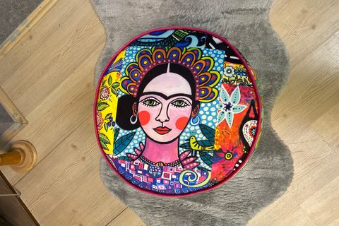 ASEDİA MİSKİN PUF, DİEGO, AHŞAP, CEVİZ AYAK