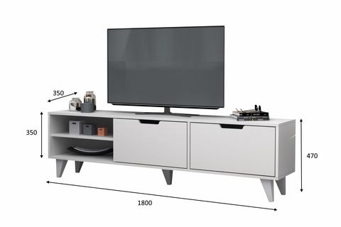 VOLGE TV ÜNİTESİ, BEYAZ, 180 CM